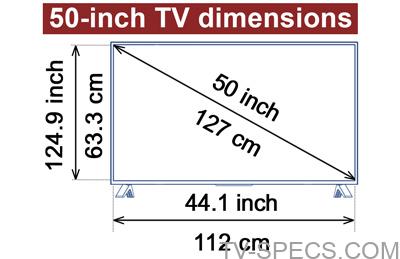 50 Inch TV Dimensions